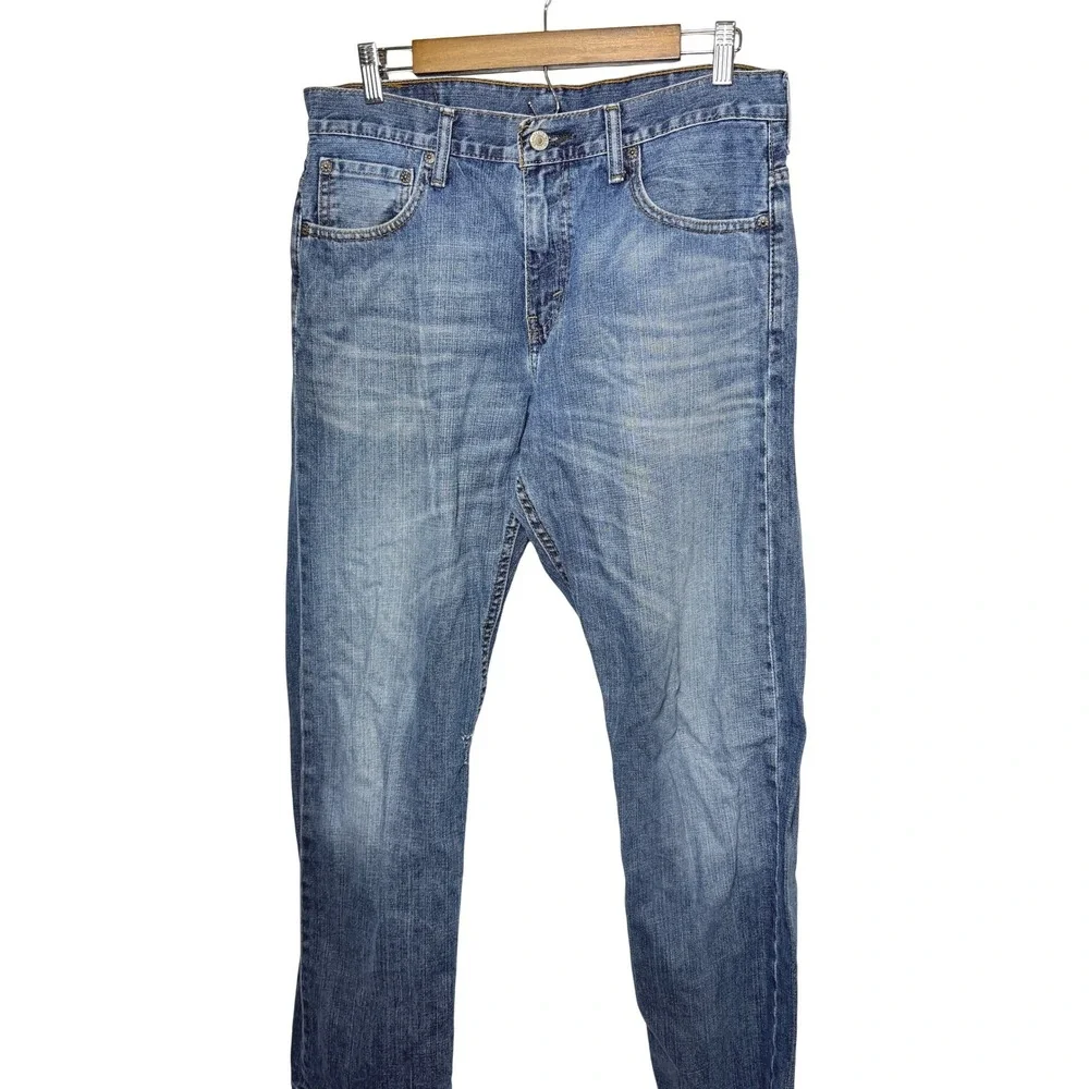 Levis 514 Straight Fit Mens Jeans Medium Wash Denim Blue Pants 34x32